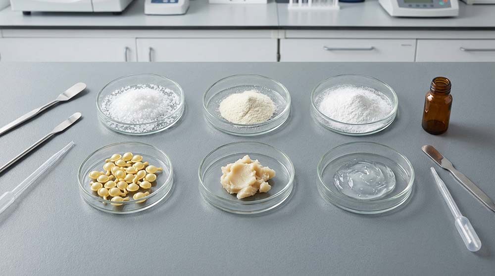 skincare formulation lab showing active ingredient compatibility for hyperpigmentation treatment