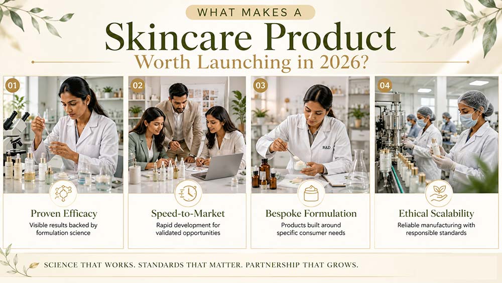 Four pillars defining a market-ready skincare product in 2026