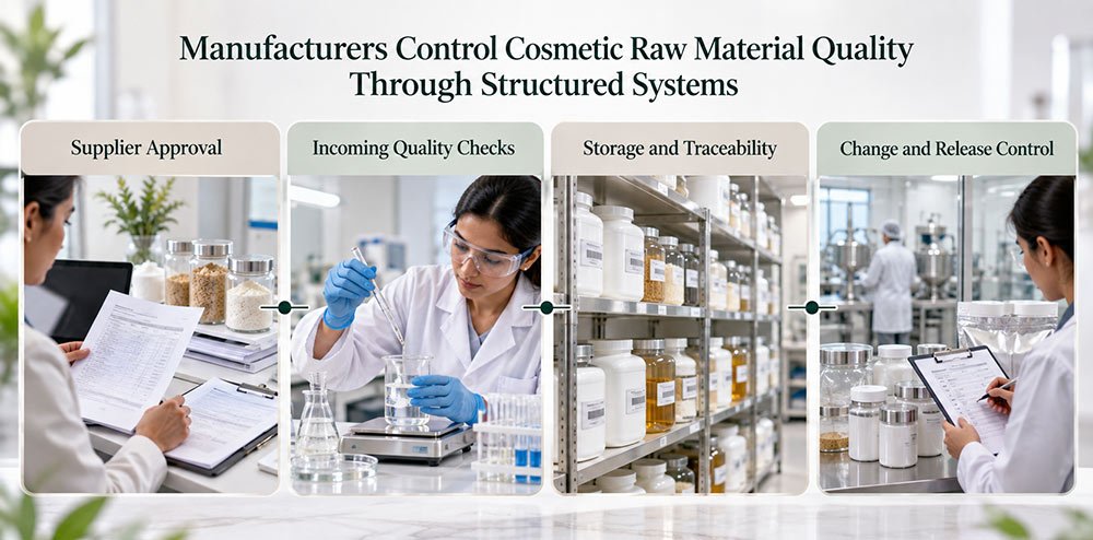 Cosmetic raw material quality control from sourcing through release